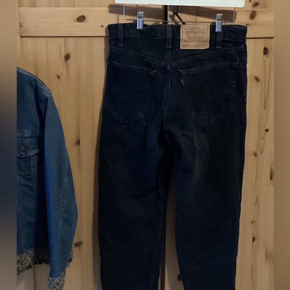 🏁 Vintage Levi's USA  550 Jeans Black  RELAXED 30 X 30 High Waist Mom Wedgie - Picture 3 of 16